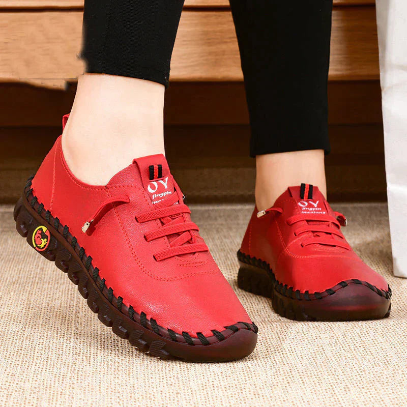 Variant image for Chaussures Femmes Confortables Noires Orthopédiques Sans Ampoules Cuir Synthétique-10