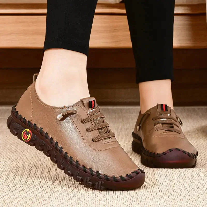 Variant image for Chaussures Femmes Confortables Noires Orthopédiques Sans Ampoules Cuir Synthétique-19