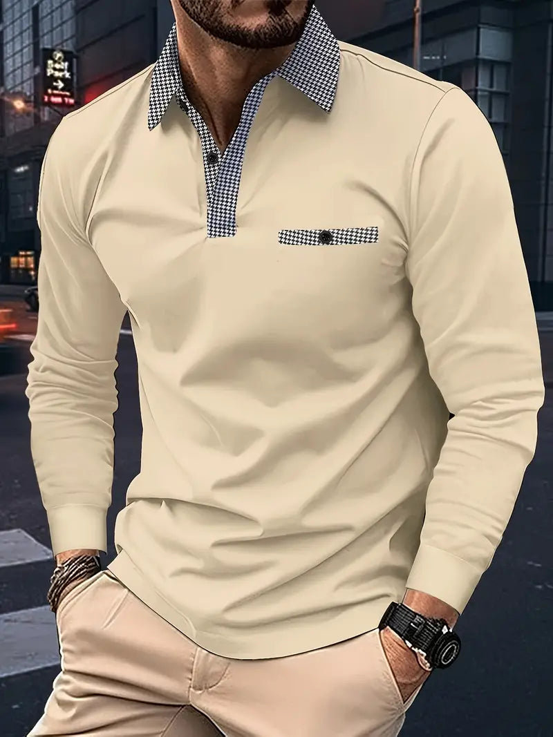 Variant image for Polo Homme Manches Longues Coton Classique-12