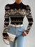 Variant image for Haut Femme Satin Floral Élégant Légèrement Brillant-25