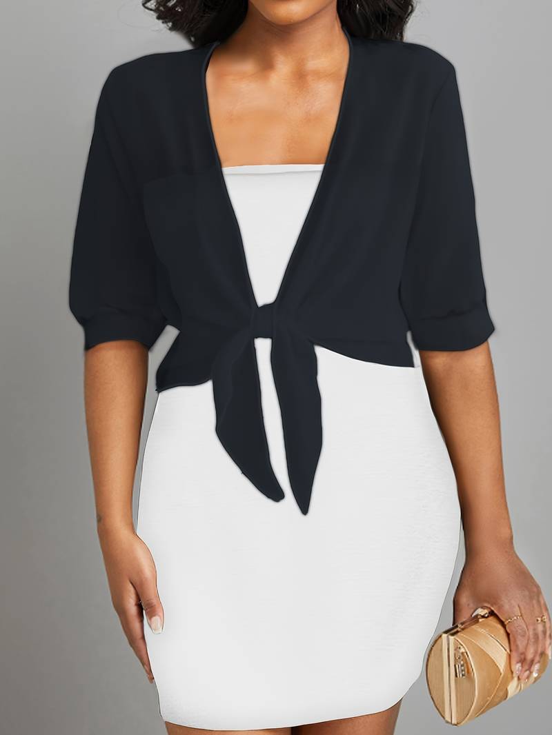 Variant image for Chemisier Femme Chic Ouvert Aéré Tissu Léger-26