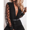 Blouse Femme Chic Col V Profond 100% Polyester-2