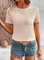 T Shirt Femme Décolleté Rond Dentelle Coton Confortable-5