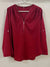 Chemisier Femme Chic Détails Éblouissants Manches Enroulables Mélange de Tissus-4