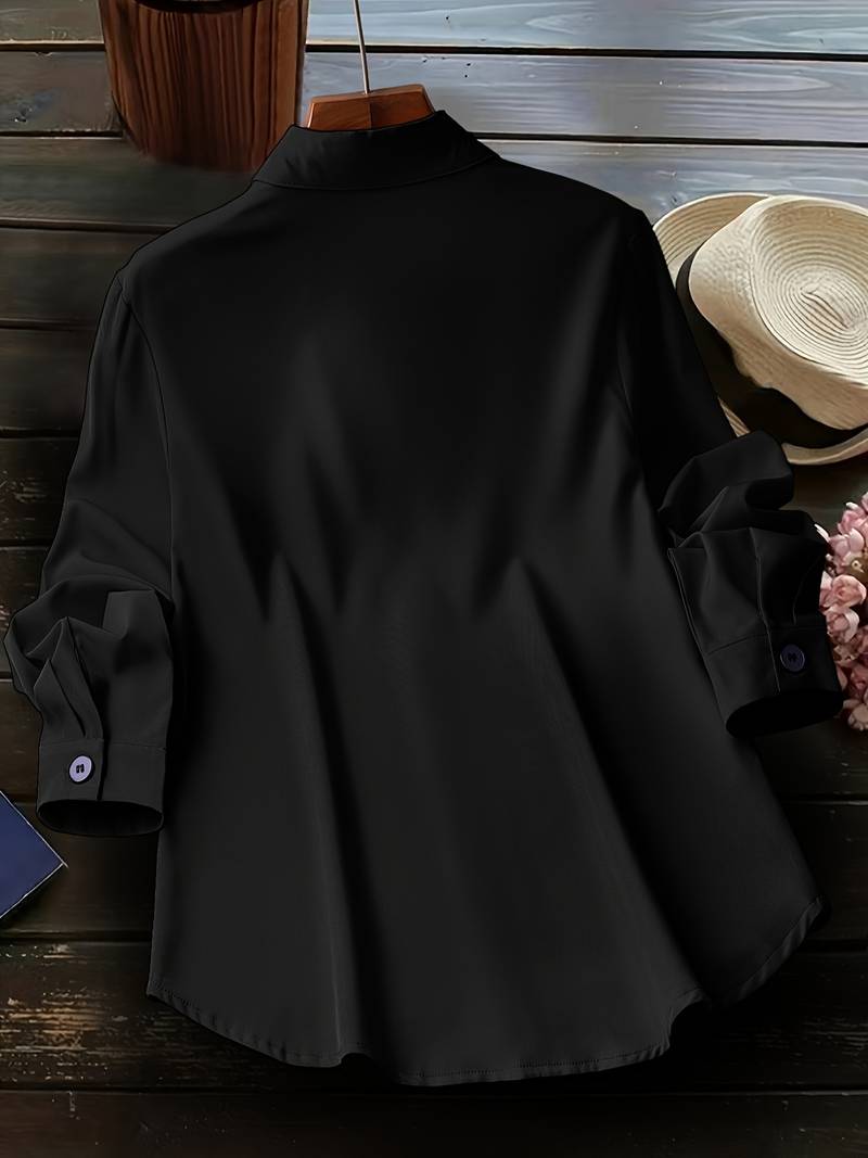 Chemise Femme Longue Polyvalente 100% Coton Automne Printemps-6