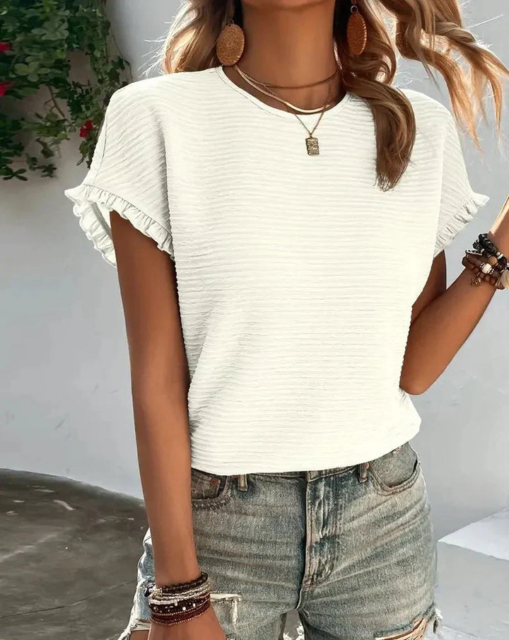 Variant image for T-Shirt Femme Décontracté 100% Coton Style Été-1
