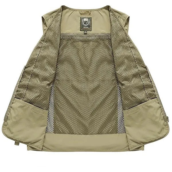 Gilet Sans Manche Homme Contemporain Polyester Coton-3