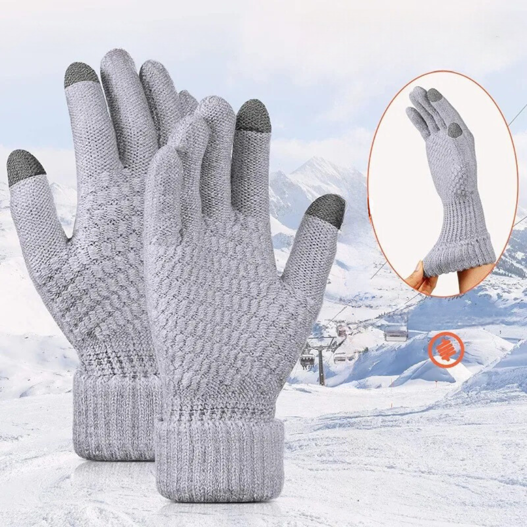 Gants d'hiver classiques en tricot à écran tactile