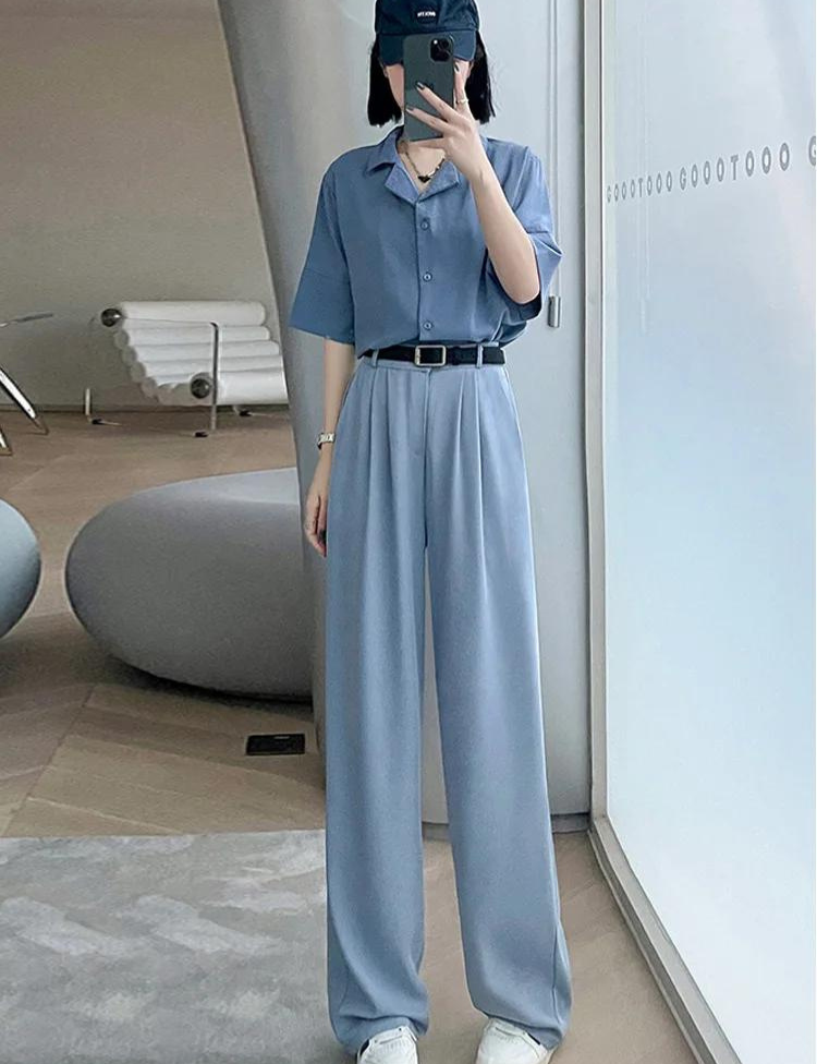 Pantalon élastique taille haute pour femmes