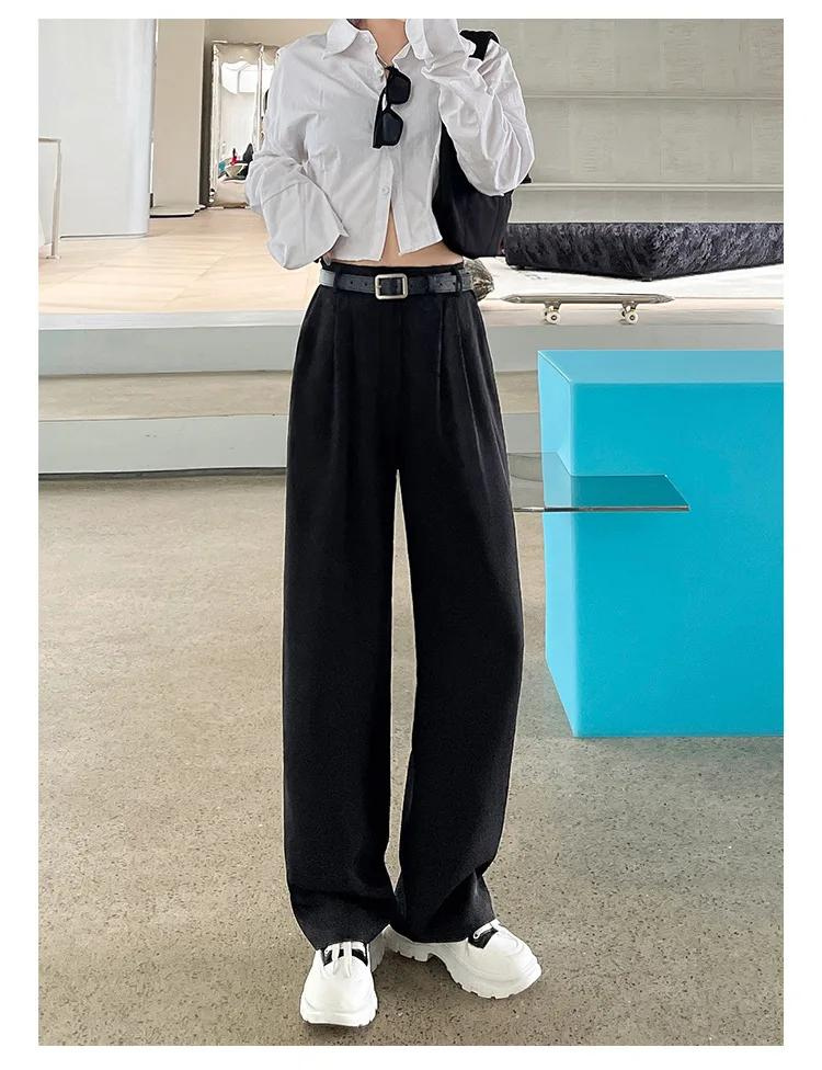 Pantalon élastique taille haute pour femmes