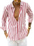 Chemise Homme Rayée Décontractée en Coton Doux 5