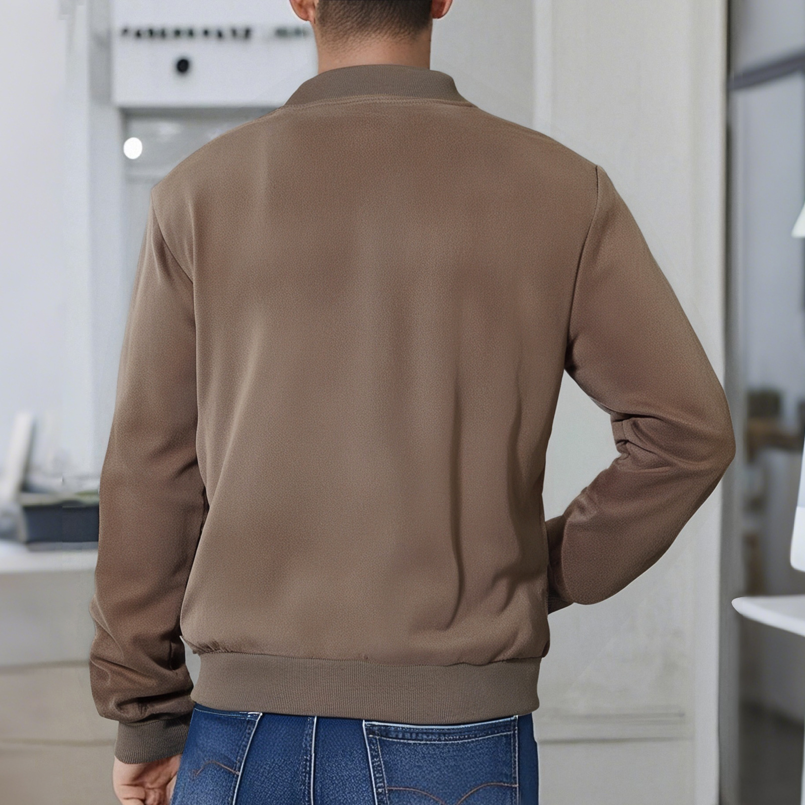 Veste d'hiver pour hommes en daim au design intemporel