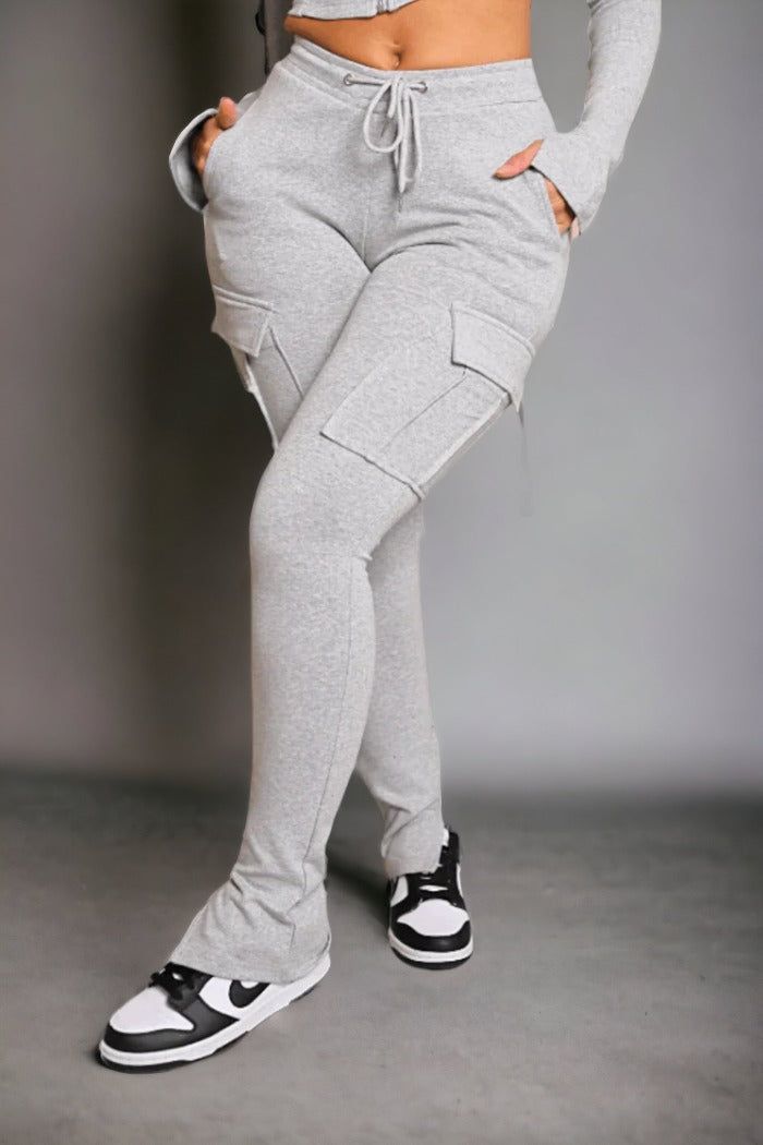 Pantalon Sportif Femme Confortable Mélange de Coton Élastique 3