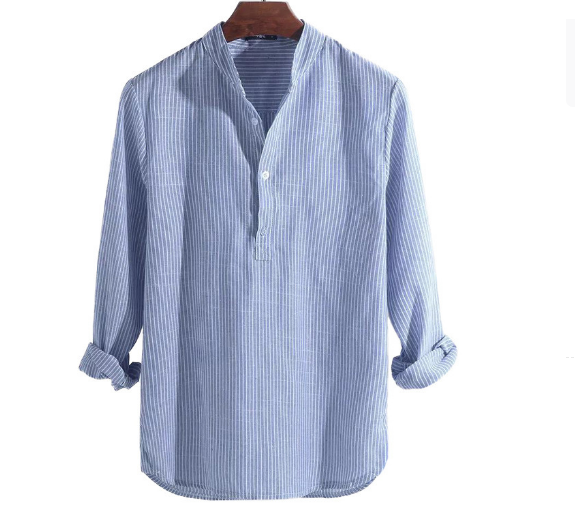 Chemise Homme à Rayures Modernes en Coton et Polyester 1