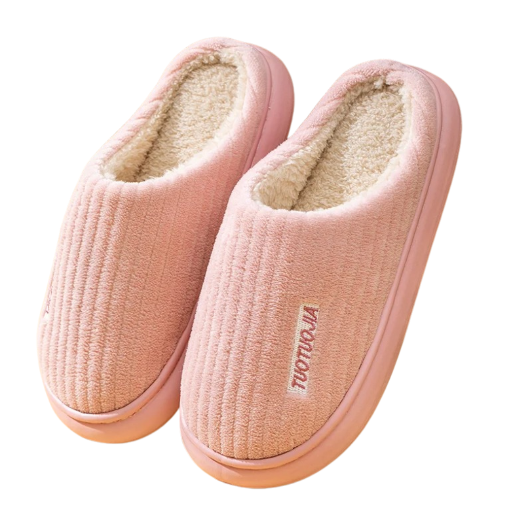 Chaussons pelucheux en mousse à mémoire de forme