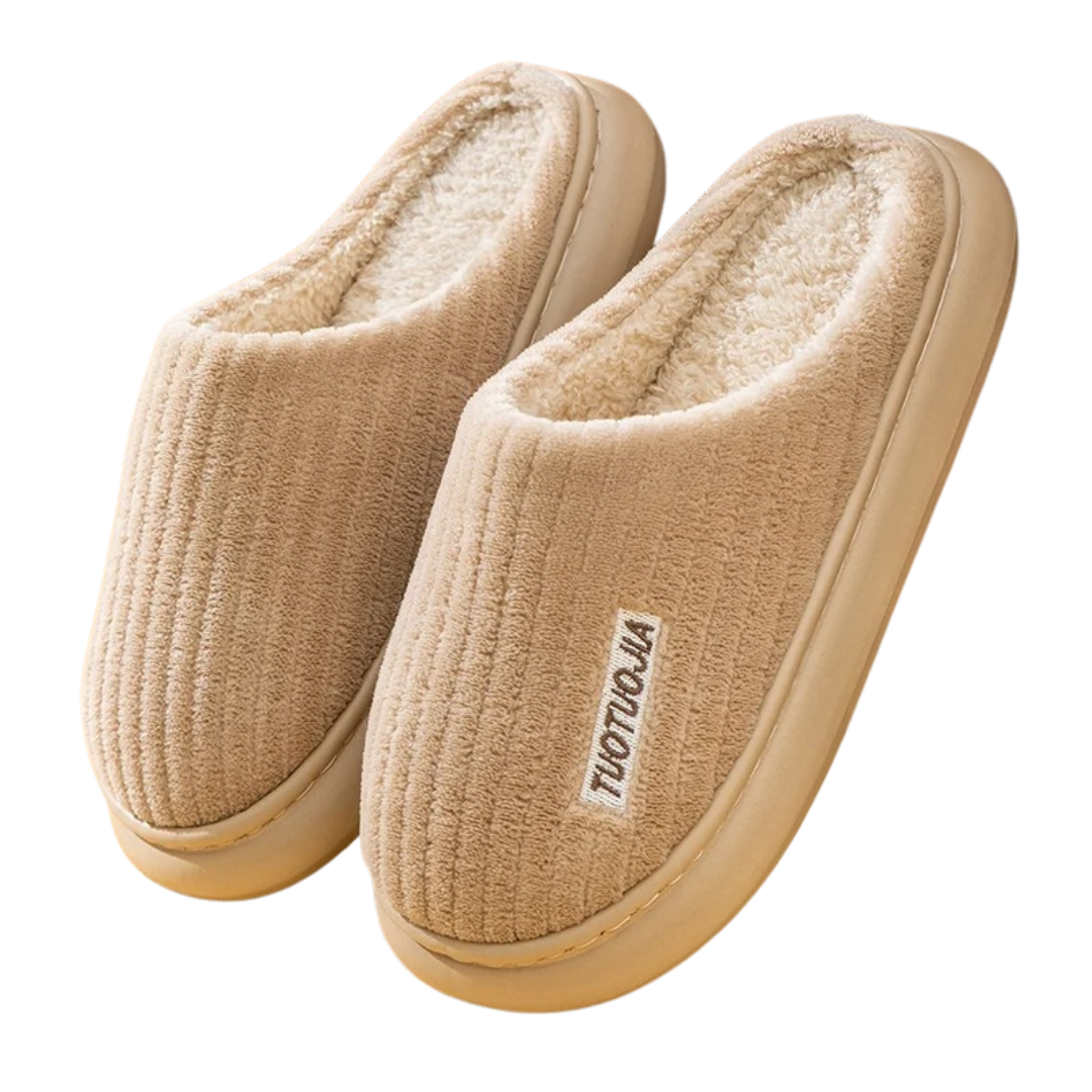 Chaussons pelucheux en mousse à mémoire de forme