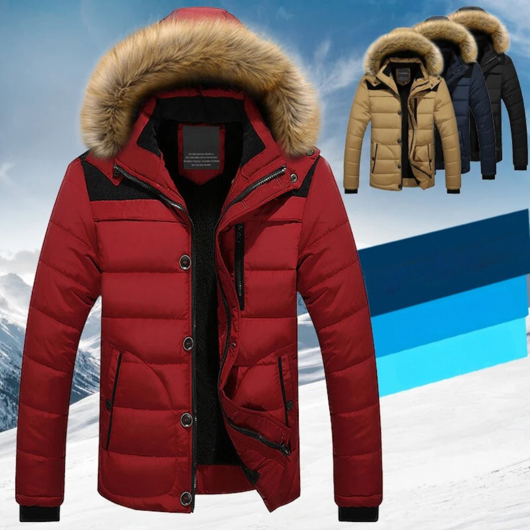 Parka en coton et duvet polaire pour hommes