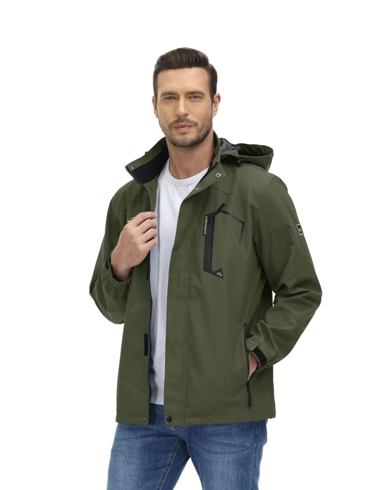 Veste de ski polaire à capuche pour hommes