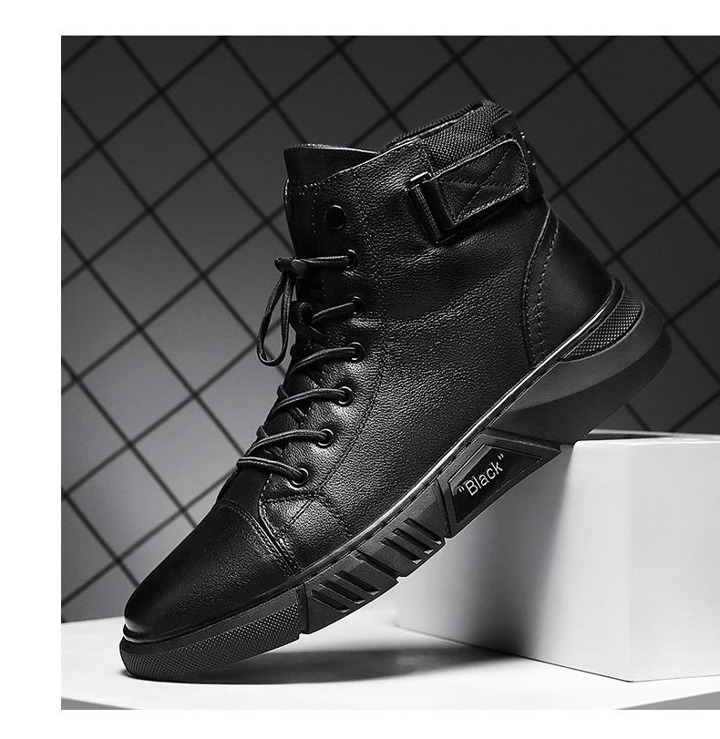 Chaussures pour hommes de randonnée en cuir robuste 1
