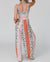 Combinaison Femme Chic à Jambes Larges en Polyester-3