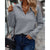 Pull Femme Col V Élégant Mélange Coton Soie 5