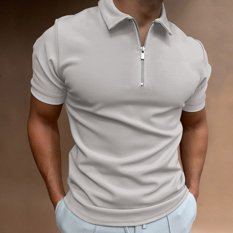 Polo Homme Manches Courtes Élégant 100% Coton avec Col Chic 4
