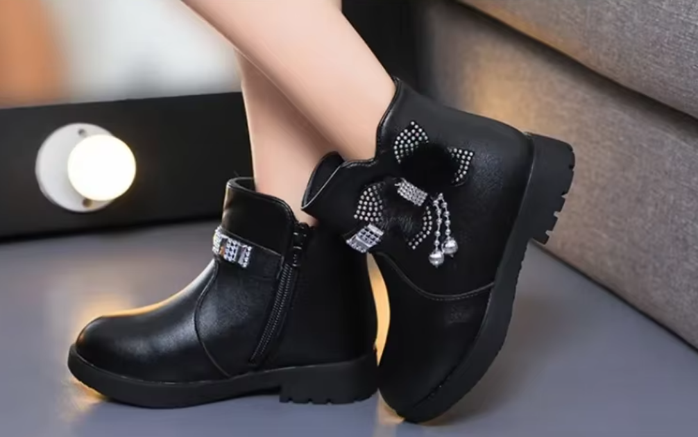 Bottes en cuir chaudes pour filles