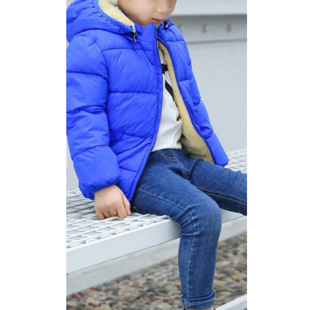 Veste à capuchon en fourrure pour enfants