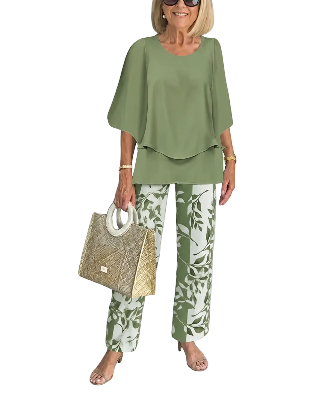 Ensemble Femme Chic à Manches Mi-Longues
