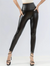 Pantalon en cuir doublé de polaire pour femmes