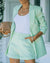 Variant image for Ensemble Femme Blazer et Short Décontracté Tissu Respirant-1