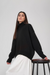 Pull en tricot à col montant pour femmes