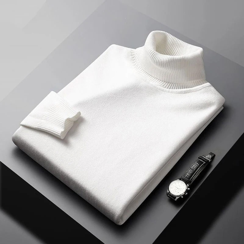 Variant image for Pull Col Roulé Homme Hiver en Mélange de Coton-21