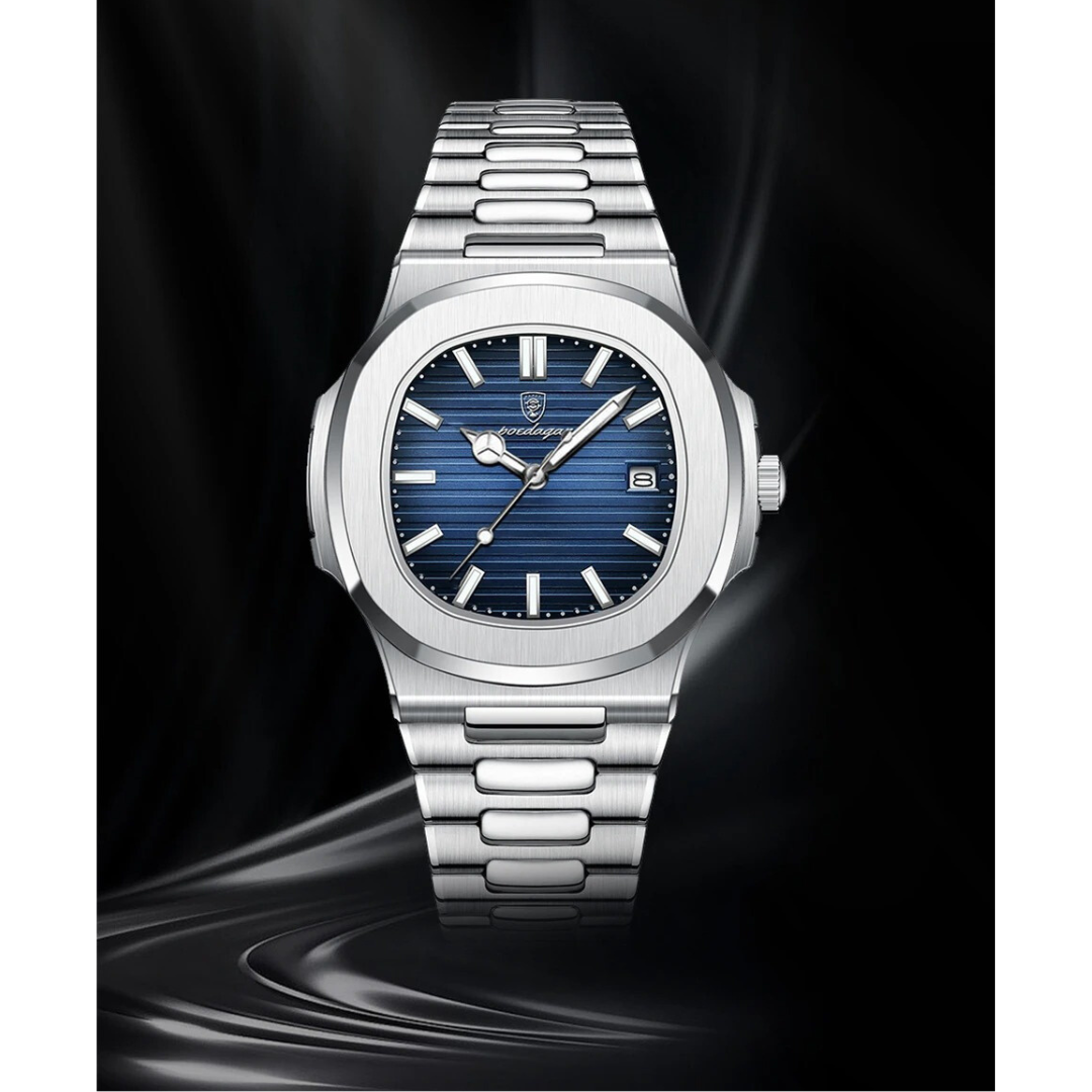 Montre de luxe en acier inoxydable pour hommes