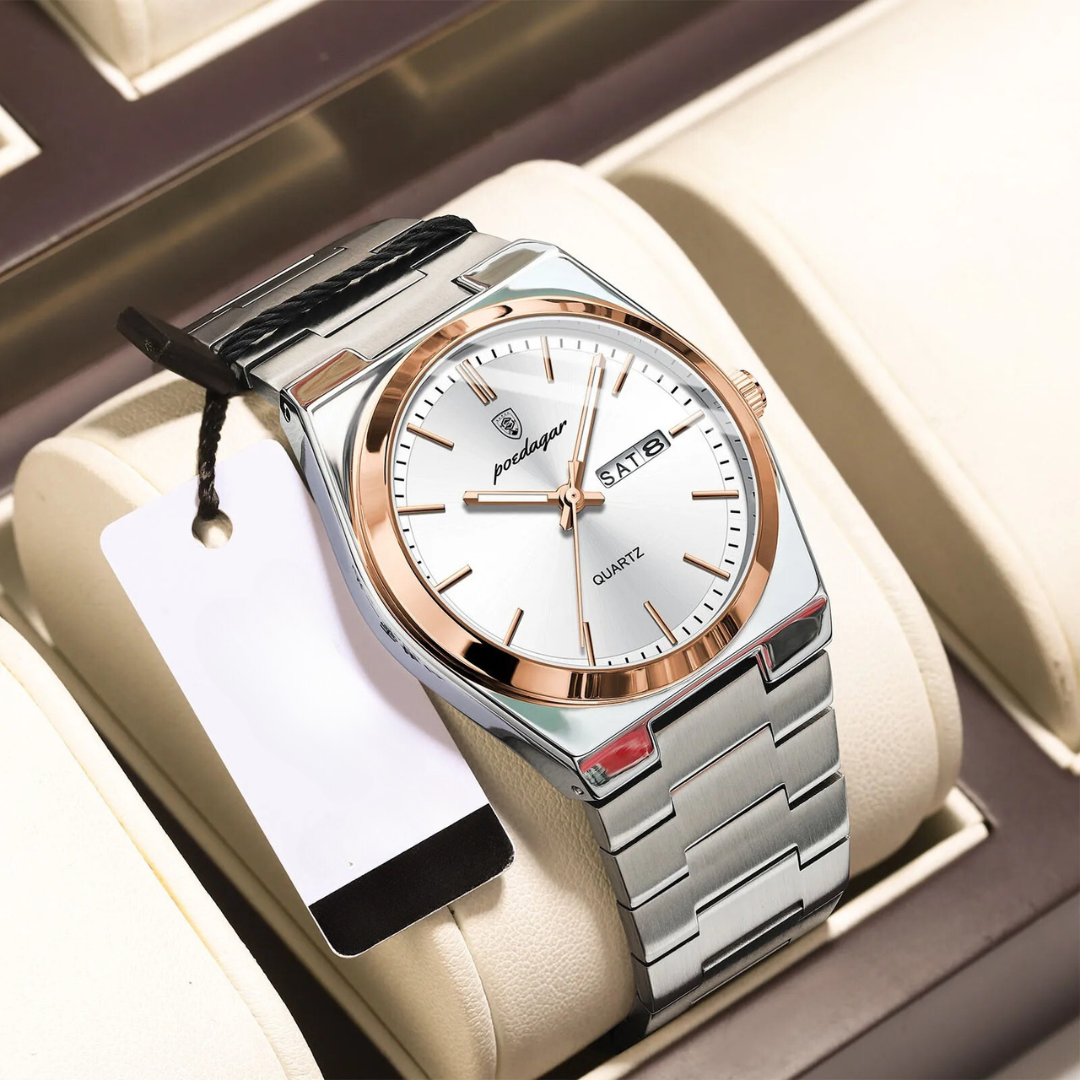 Montre étanche en acier inoxydable pour hommes