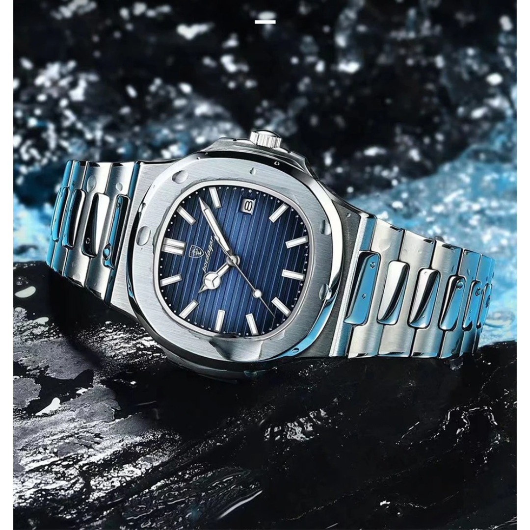 Montre de luxe en acier inoxydable pour hommes