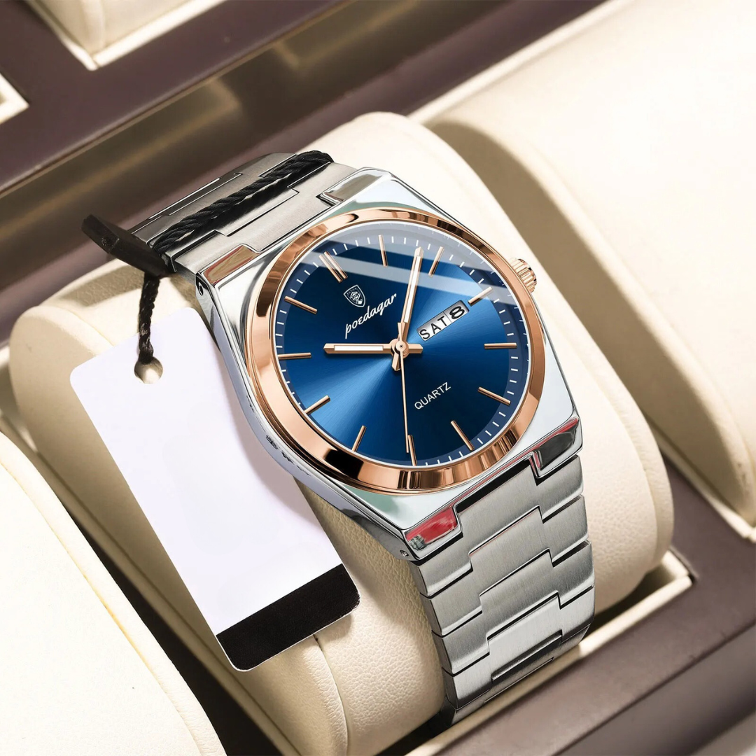 Montre étanche en acier inoxydable pour hommes