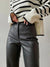 Pantalon classique en cuir pour femmes