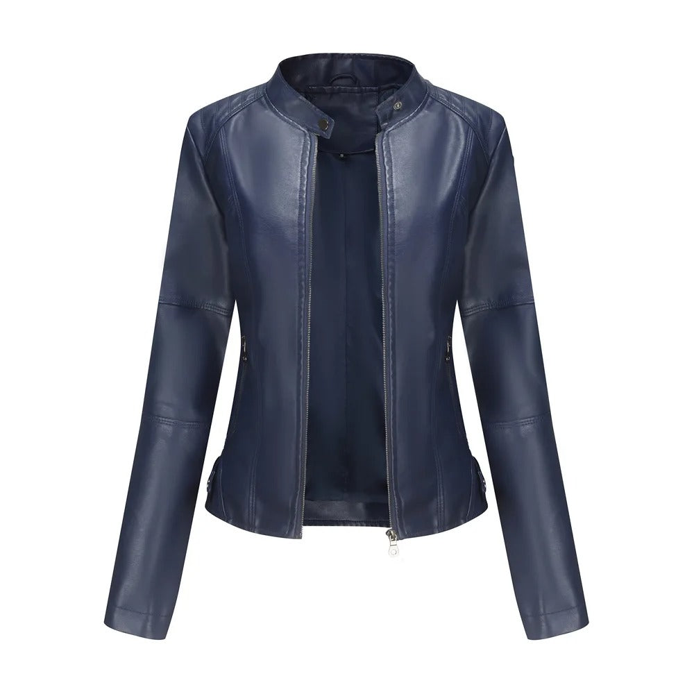Veste de motard en cuir pour femmes