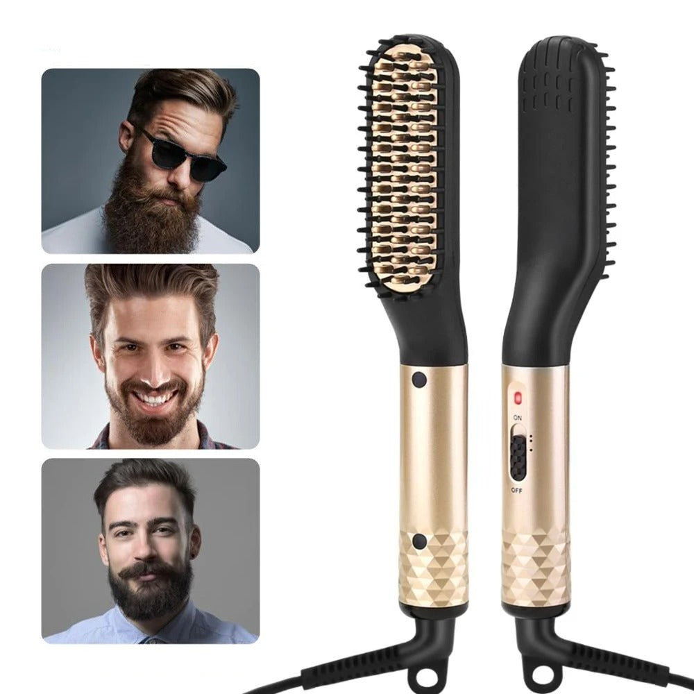 Brosse à lisser les poils de barbe pour homme