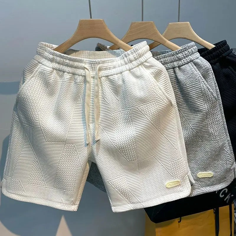 Short de sport à motif de vagues pour hommes