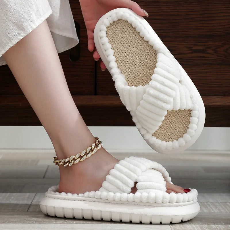 Chaussons de salle de bain antidérapants à bout ouvert