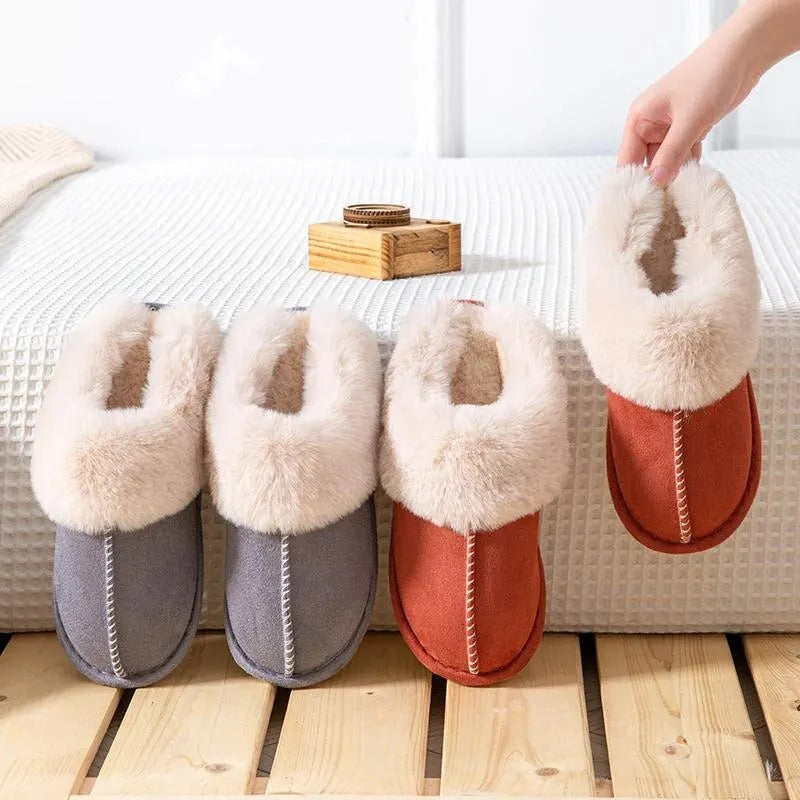Chaussons d'intérieur en peluche pour femmes