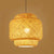 Lampe à suspension en bambou tricotée à la main