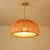 Lampe à suspension en bambou tricotée à la main
