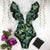 Maillot de bain à volants imprimé floral pour femmes