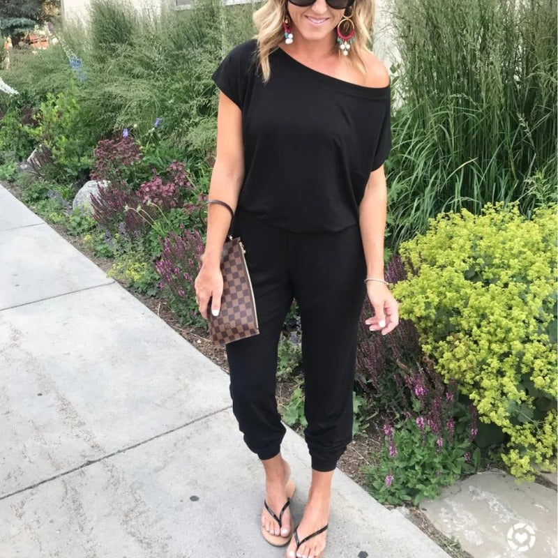 Combinaison ample à épaules dénudées pour femmes