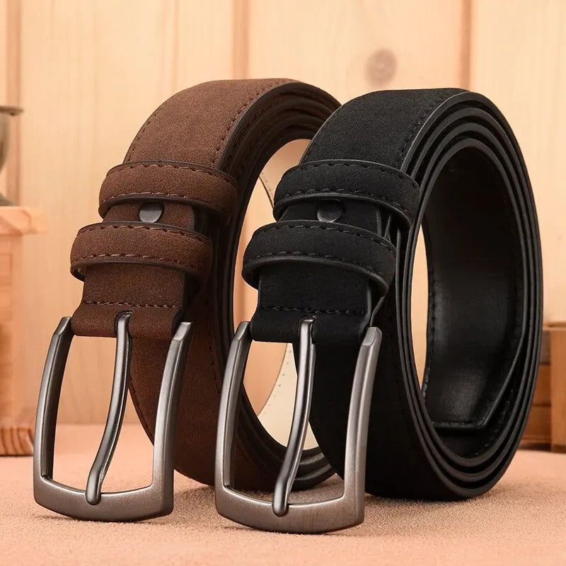 Ceinture rétro en daim pour hommes
