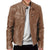 Veste de moto en cuir pour hommes