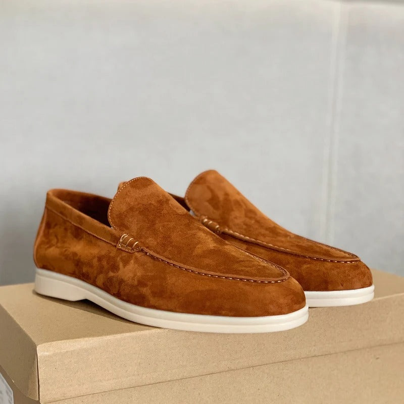 Mocassins en cuir suédé pour hommes
